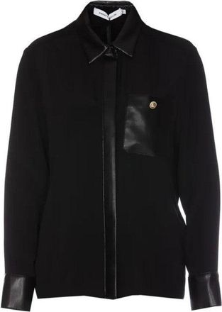 Simona Corsellini Silk-Blend Shirt With Leather Accents And Timeless Design