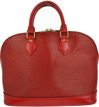 Louis Vuitton Alma Handbag Epi Leather Red Leather Handbag (Pre-Owned)
