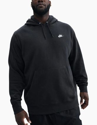 Nike Mens Nike Club Mens Hoodie FN3859 Pullover Hoodies - Grey - Size: 38