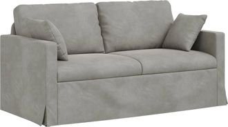 vidaXL Sof&aacute; Gris Claro 158 X 78 X 80 Cm Terciopelo Vidaxl