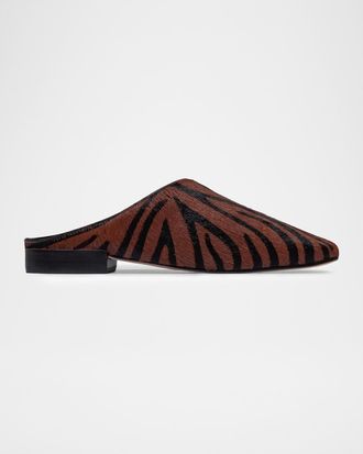 Bernardo Porto Zebra Calf Hair Mules
