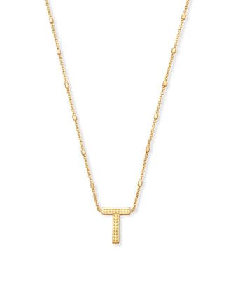 Kendra Scott Womens Letter T Pendant Necklace In Gold