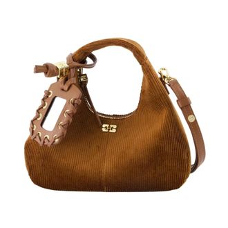 Ganni Mini Bolso Hobo - Bags - Mujer - Marr&oacute;n - ONE SIZE