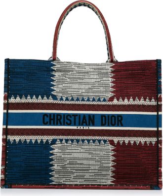 Dior Pre-owned Womens Book Tote Tribal Tapestry - Dark Blue Textile - One Size