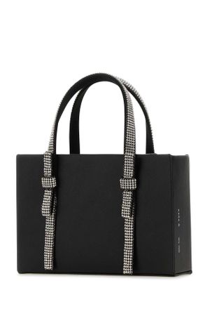 Kara Womens Black Nappa Leather Handbag Blackwhite Borse A Mano
