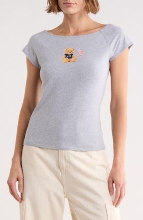 Vinyl Icons Teddy Bear T-Shirt in Heather Grey at Nordstrom Rack, Size X-Small