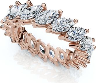 Pompeii3 3Ct Marquise Diamond Eternity Ring 14k Gold Lab Grown