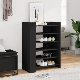 vidaXL Scarpiera Nera 74,5x37,5x100 cm in Legno Multistrato - Vidaxl