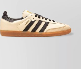 adidas leather low-top sneakers gum-rubber sole