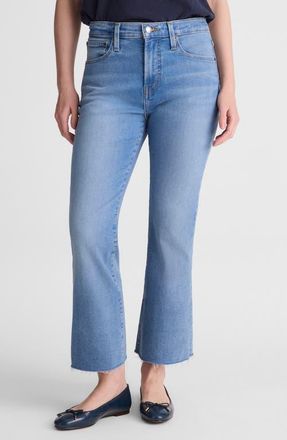 Madewell The Tall Raw Hem Crop Flare Jeans in Coastal Blue Wash at Nordstrom, Size 27 X Tall