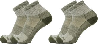 Rei Co-Op Merino Wool Lightweight Hiking Quarter Socks - 2 Pairs Green M