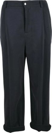 Brunello Cucinelli Tuta Cropped Broek - Dames - Vrijetijds broeken - Zwart - XS - Katoen - Broeken
