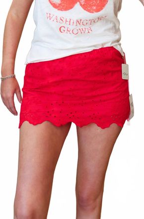Free People Eyes On You Skort In Cherry
