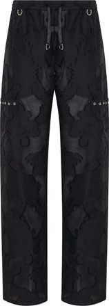 John Richmond Straight Broeken - Dames - Straight fit broeken - Zwart - L - Leer - Broeken