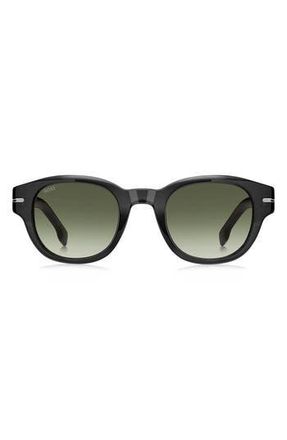 BOSS 48mm Gradient Small Rectangular Sunglasses in Grey/Green Sf Ar at Nordstrom Rack