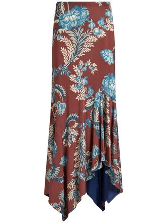 スカート Etro Shiny Jersey Asymmetric Skirt Asymmetric Jersey Skirt: Women's Designer Bottoms | Tory Burch