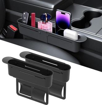 OEM Paquete 2 Rellenos Ajustables Espacio Entre Asientos (21,5 Cm, 32 Organizador Lateral Asientos, Tapa Universal Espacios Empuje Tracci&oacute;n, 32 Cm
