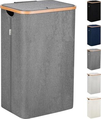 OEM Cesto De Ropa Gris Con Tapa Y Asas Xxl 100 L - Lonbet - Cesto De Ropa Grande Para Lavar Ropa