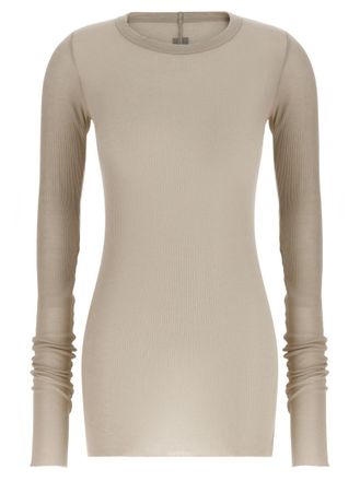 Rick Owens Beige Solid Crew Neck T-Shirt