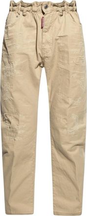 Dsquared2 Beige Distressed Chino Trousers