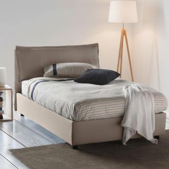 Talamo Italia Talamo Italia Cama De Plaza Y Media Desir&eacute;e, Cama Contenedor Con Revestimiento De Tela, 100% Made In Italy, Apertura Frontal, Con Colch&oacute;n Cm 120x190 I