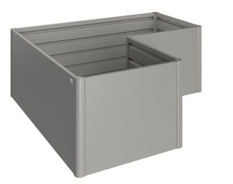 BIOHORT Jardinera Metalica Belvedere De Esquina Midi 61 Cmts De Alto X 100 Cmts Color Gris Cuarzo Metalico