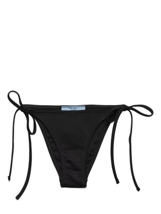 Prada Slip bikini con logo - Nero