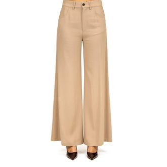 Liviana Conti Dames, Broeken, Beige, Maat: S Viscose