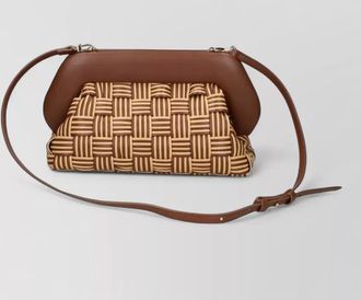 Themoir&egrave; vegan woven crossbody bag two tone