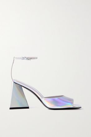 The Attico Sandali In Materiale Sintetico Iridescente Palmer - Argento