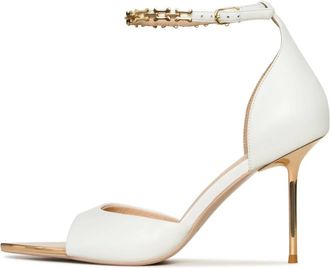 Cesare Gaspari Schoenen, Dames, Wit, 38 EU, Stiletto High Heeled Sandalen Malena - White