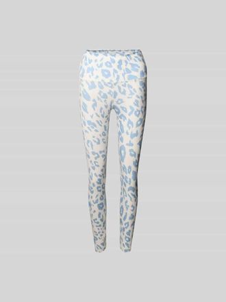 Juvia Leggins mit Allover-Animal-Print in Hellblau, Gr&ouml;&szlig;e L