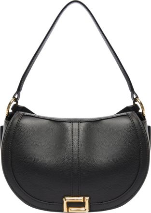 Lancel Celeste Black Crescent Calfskin Leather Shoulder Bag