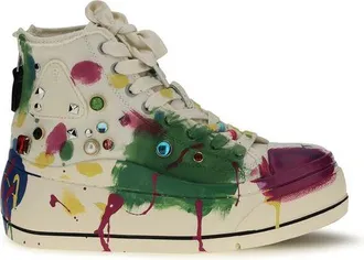 R13 Multicolor Cotton High Top Womens Sneakers