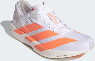 adidas Laufschuh ADIDAS PERFORMANCE ADIZERO ADIOS 9, Herren, Gr. 42,5, cloud wei&szlig;, lucid orange, lucid rot, Synthetik, Textil, Schuhe Laufschuh