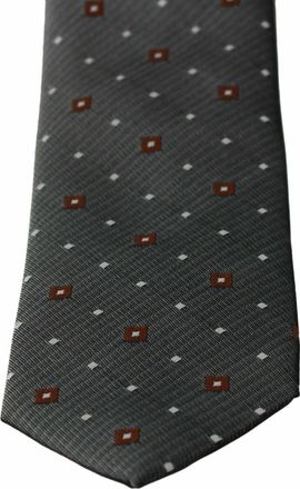 Dolce & Gabbana Silk-Blend Patterned Necktie - Gray