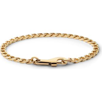 Miansai Mens Snap Chain Bracelet in Gold Vermeil Polished at Nordstrom, Size Large