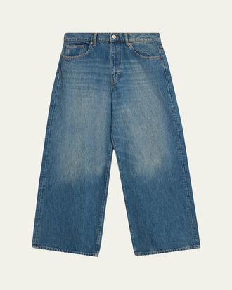 Jeanerica Mens Medium Blue Wide-Leg Denim Jeans