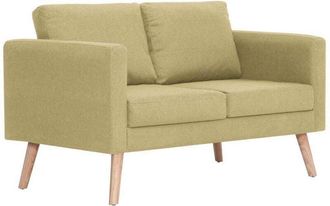 vidaXL Divano a 2 Posti in Tessuto Verde vidaXL