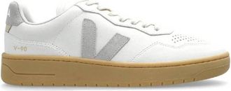 Veja Veja V-90 Leather Low-Top Sneakers