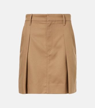 Brunello Cucinelli Monili pleated cotton mini skirt