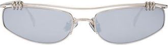 DEZI Linked Up Sunglasses in Linked Up Silver Flash at Nordstrom