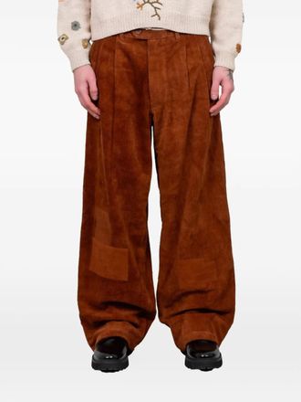 Story mfg. Pantaloni Lush a coste - Marrone