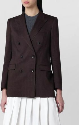 Tagliatore linen blend double breasted tailored jacket