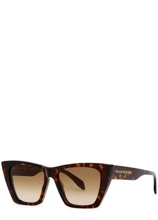 Alexander McQueen Alexander Mcqueen Tortoiseshell Cat-eye Sunglasses, Sunglasses - Havana