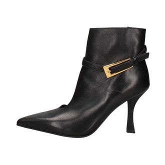 Marc Ellis Schoenen, Dames, Zwart, 41 EU, Leer, Puntige Hoge Laars