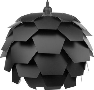 Beliani Lampadario Moderno in Plastica Nera Design Geometrico a Forma di Fiore Segre