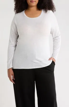 Eileen Fisher Crewneck Top in Nimbus at Nordstrom Rack, Size 2X