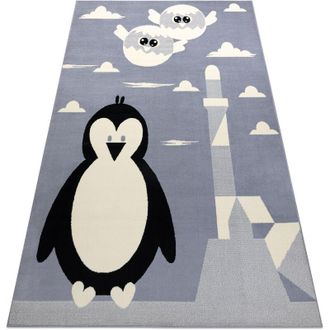 RugsX Alfombra Bcf Flash Ping&uuml;ino 3997 - Gatito Gris Grey 160x220 Cm