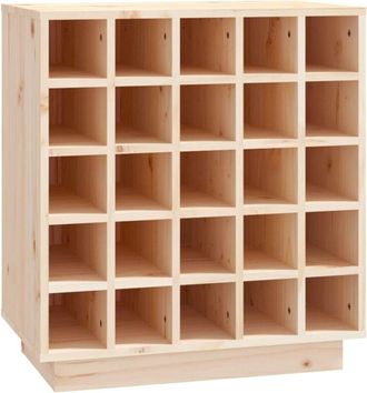 vidaXL Wine Cabinet 55.5x34x61 cm Solid Wood Pine Vidaxl